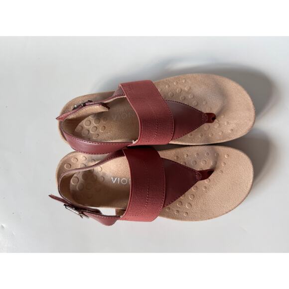 Vionic Danita Sandals Adjustable T-Strap Marsala Slingback Comfort Shoes 7.5 - Picture 2 of 8